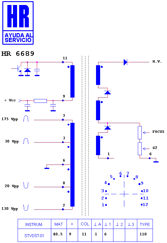 Schematic diagram for HR 6689