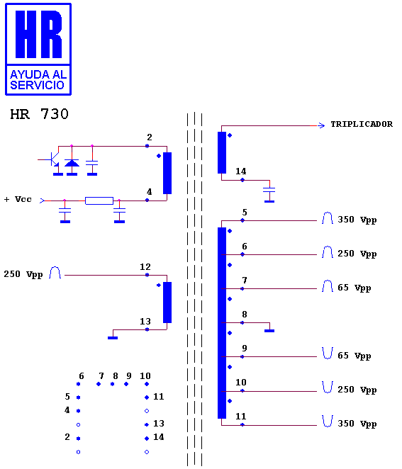 Schematic diagram for HR 730