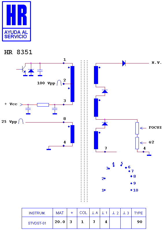 Schematic diagram for HR 8351