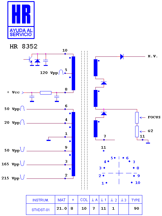 Schematic diagram for HR 8352