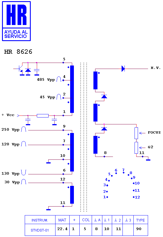 Schematic diagram for HR 8626