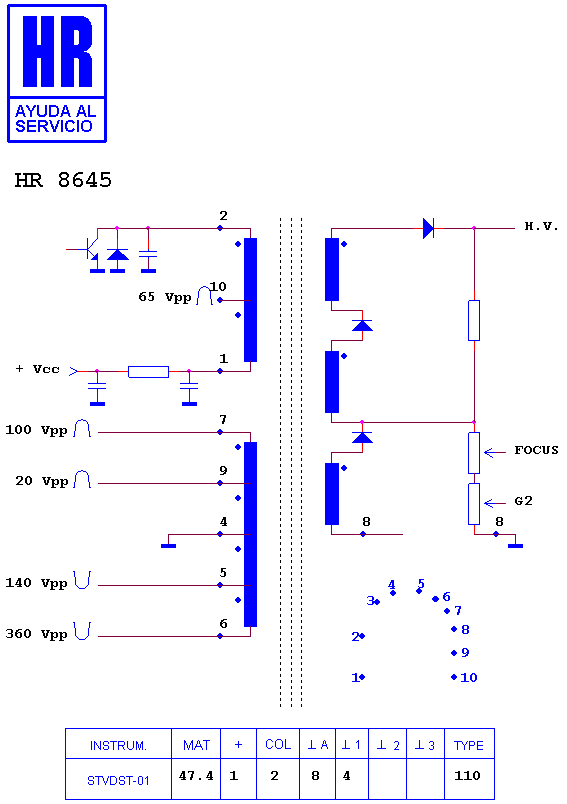 Schematic diagram for HR 8645