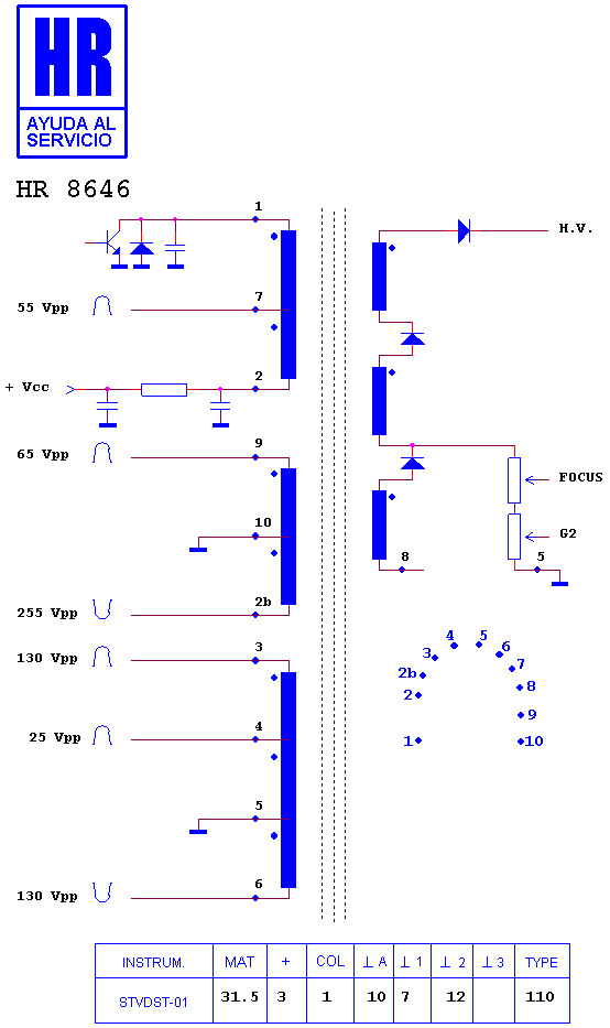 Schematic diagram for HR 8646
