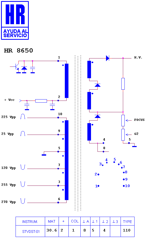 Schematic diagram for HR 8650