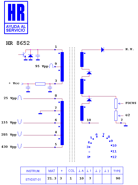 Schematic diagram for HR 8652