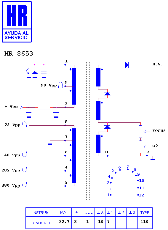 Schematic diagram for HR 8653