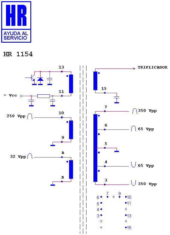 Schematic diagram for HR 1154