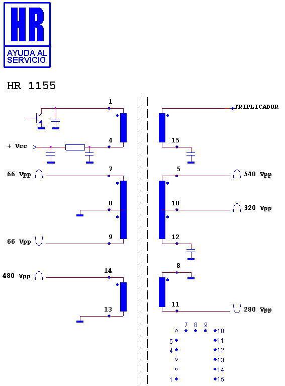 Schematic diagram for HR 1155