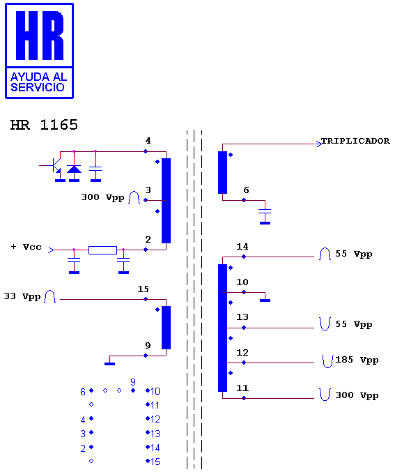 Schematic diagram for HR 1165
