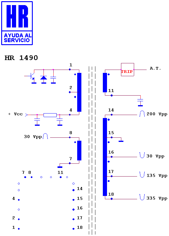 Schematic diagram for HR 1490