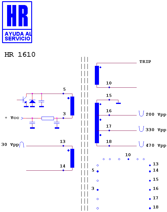 Schematic diagram for HR 1610