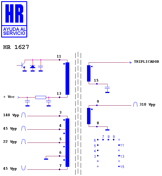 Schematic diagram for HR 1627