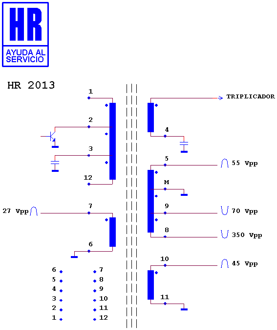 Schematic diagram for HR 2013