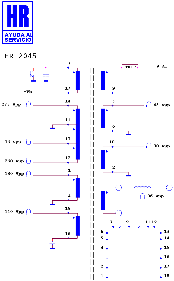 Schematic diagram for HR 2045