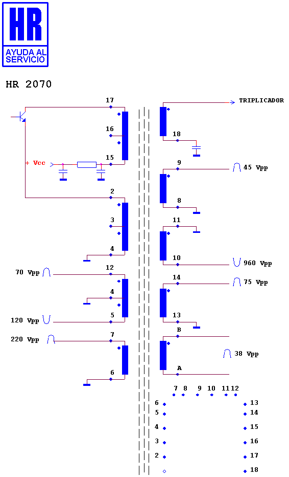 Schematic diagram for HR 2070