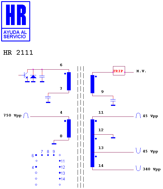 Schematic diagram for HR 2111