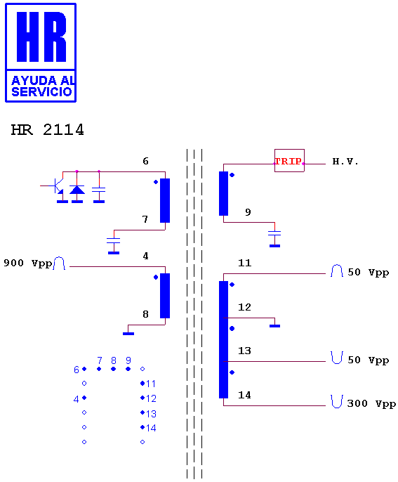 Schematic diagram for HR 2114