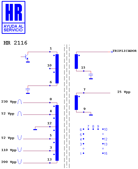 Schematic diagram for HR 2116