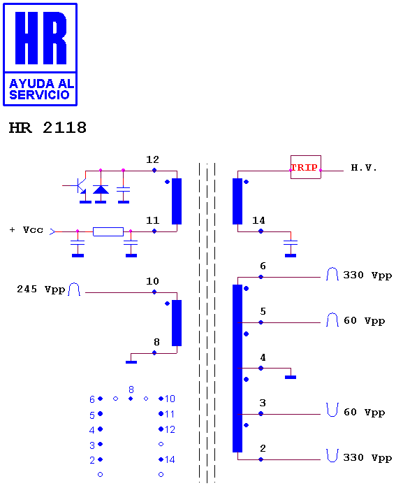 Schematic diagram for HR 2118