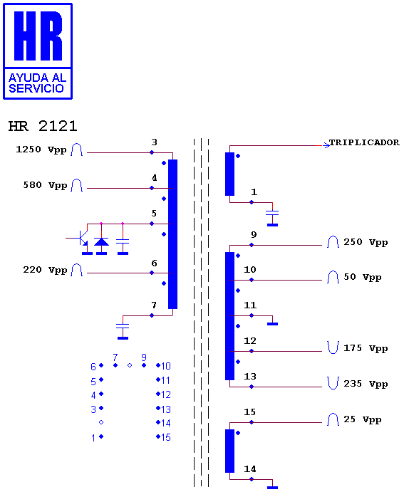 Schematic diagram for HR 2121