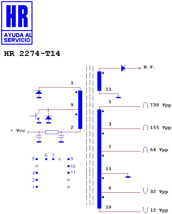 Schematic diagram for HR 2274 T14S