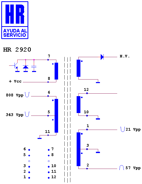 Schematic diagram for HR 2920