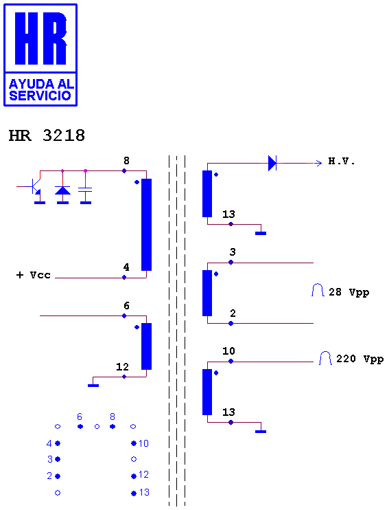 Schematic diagram for HR 3218 S