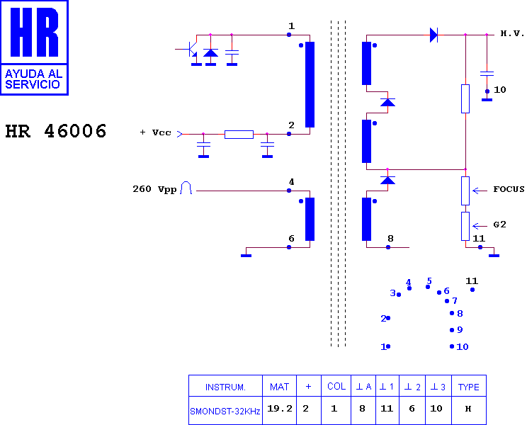 Schematic diagram for HR 46006