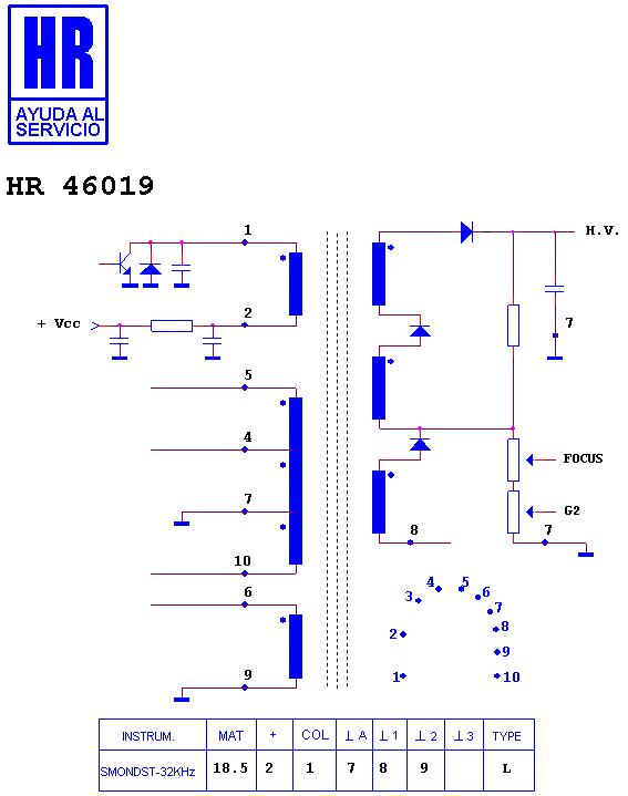 Schematic diagram for HR 46019