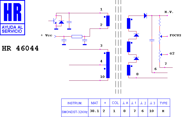 Schematic diagram for HR 46044