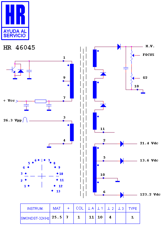 Schematic diagram for HR 46045
