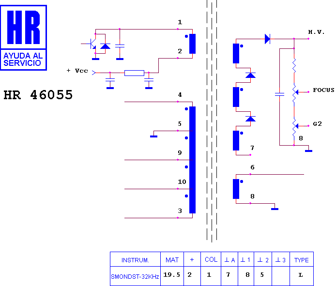 Schematic diagram for HR 46055