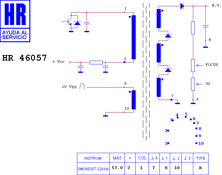 Schematic diagram for HR 46057