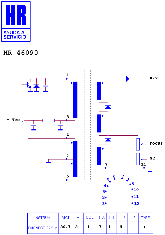Schematic diagram for HR 46090