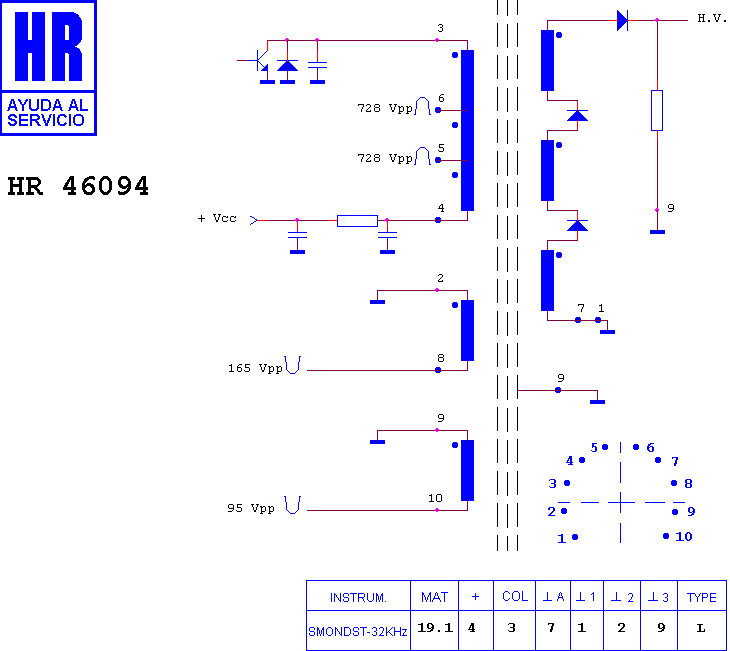 Schematic diagram for HR 46094