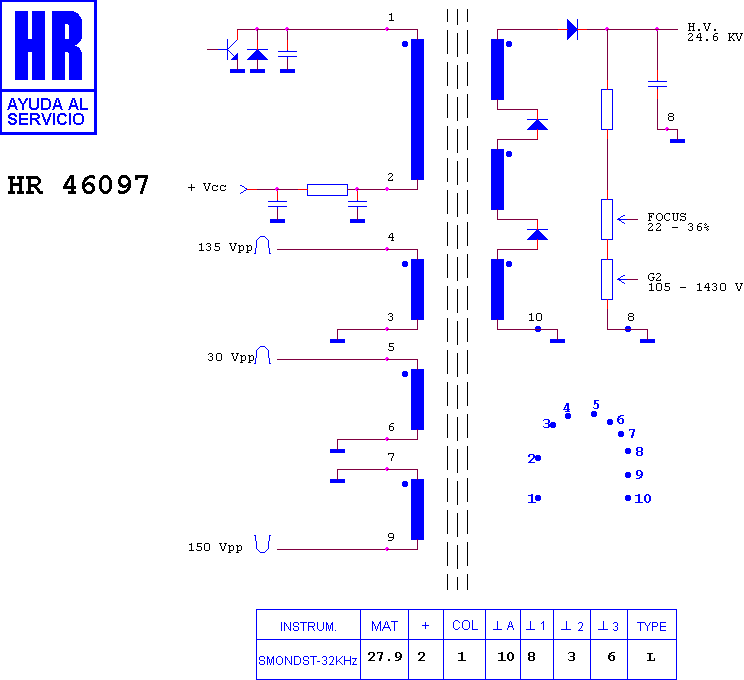 Schematic diagram for HR 46097