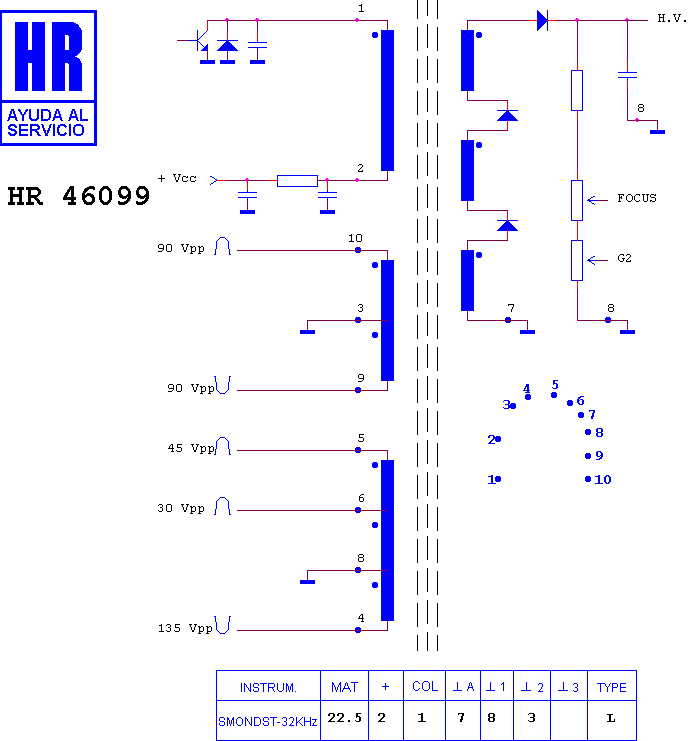 Schematic diagram for HR 46099