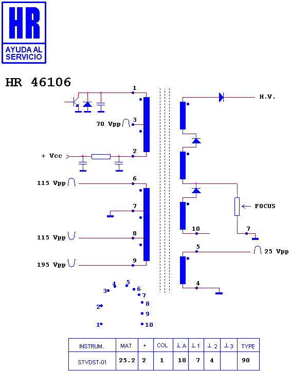 Schematic diagram for HR 46106