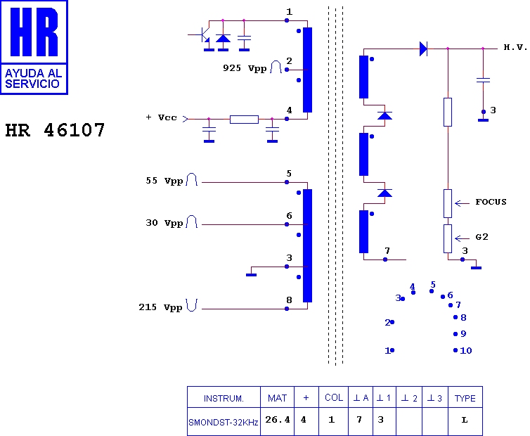 Schematic diagram for HR 46107