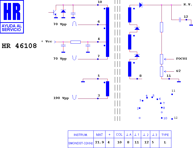 Schematic diagram for HR 46108