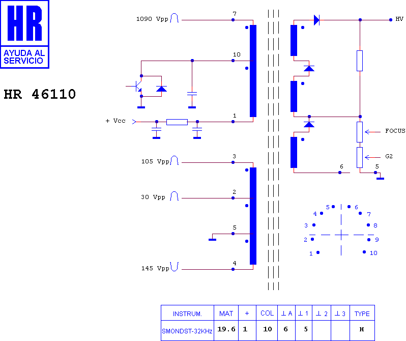 Schematic diagram for HR 46110