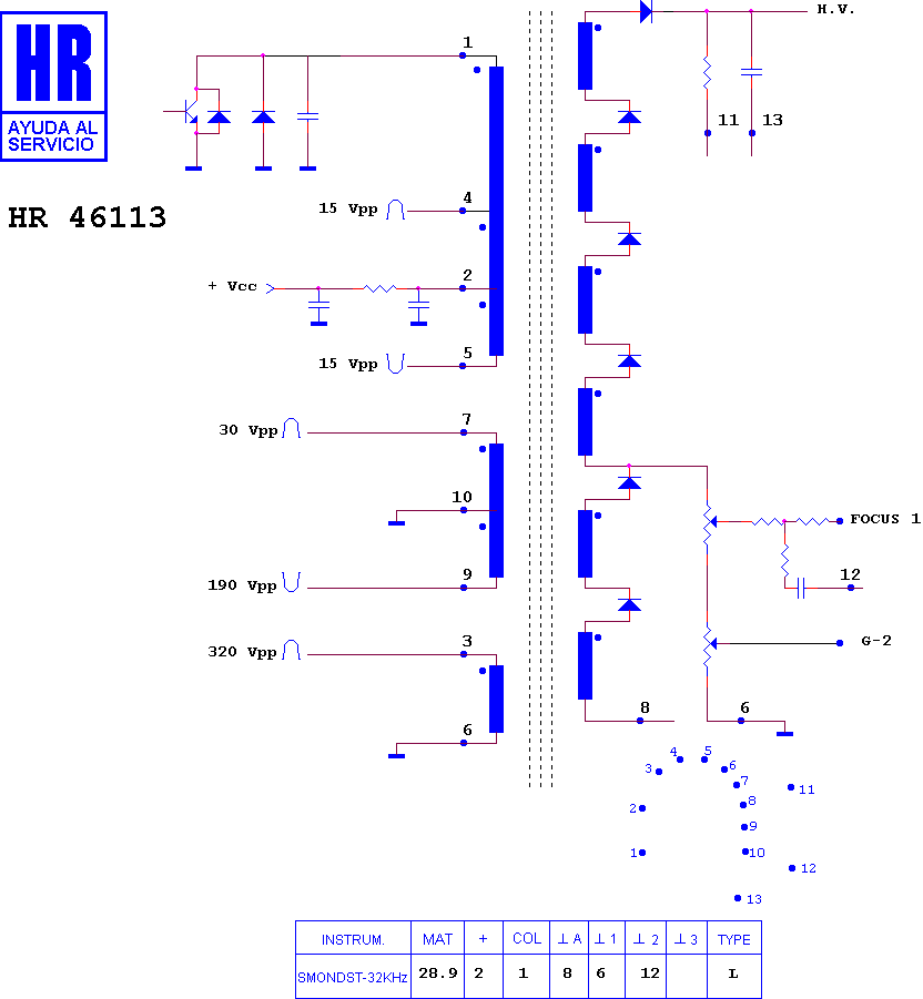 Schematic diagram for HR 46113