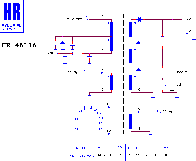Schematic diagram for HR 46116