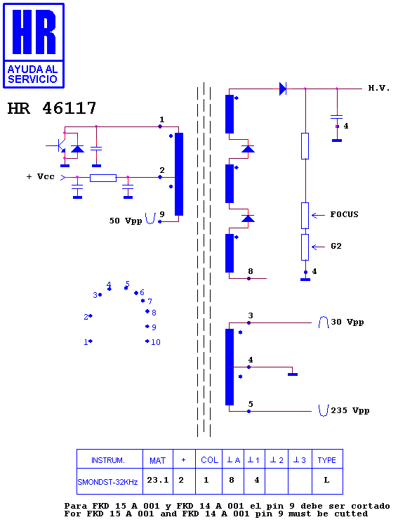 Schematic diagram for HR 46117