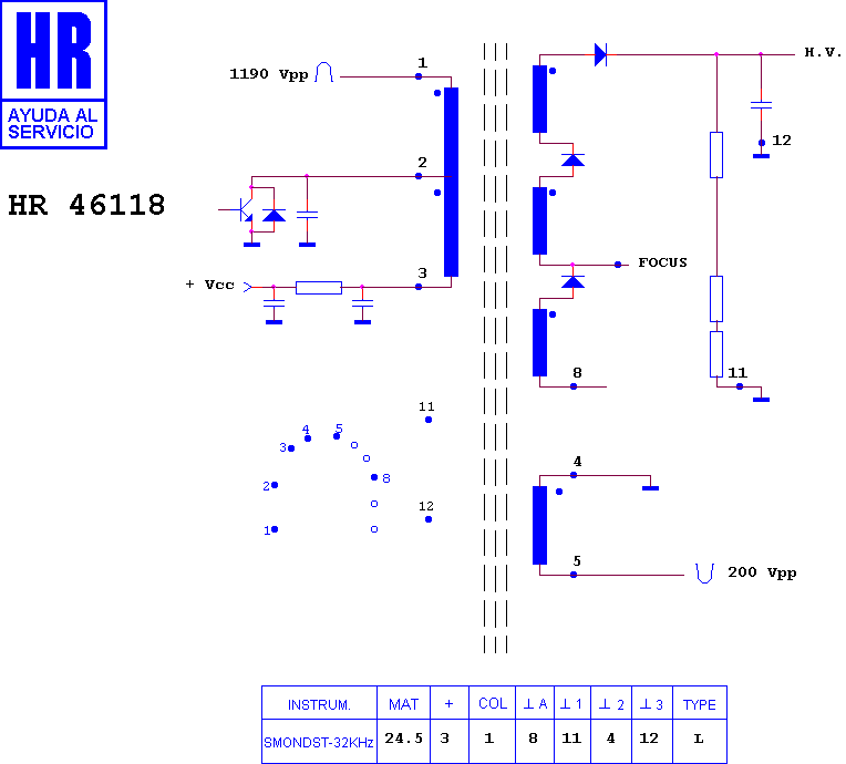 Schematic diagram for HR 46118