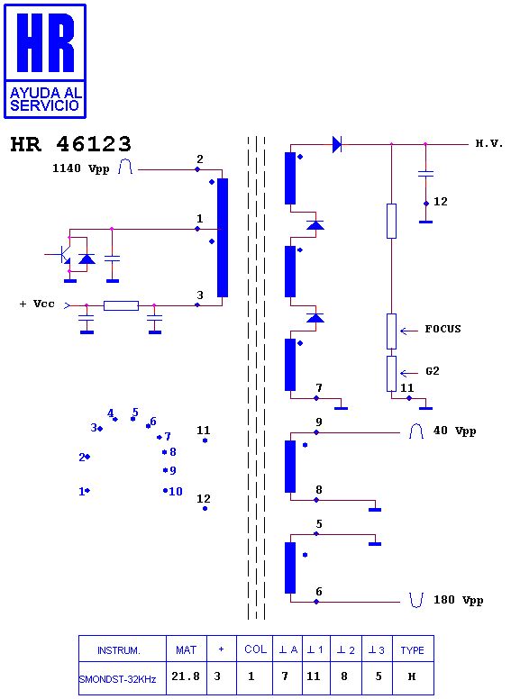 Schematic diagram for HR 46123