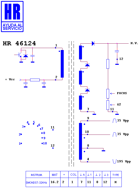 Schematic diagram for HR 46124