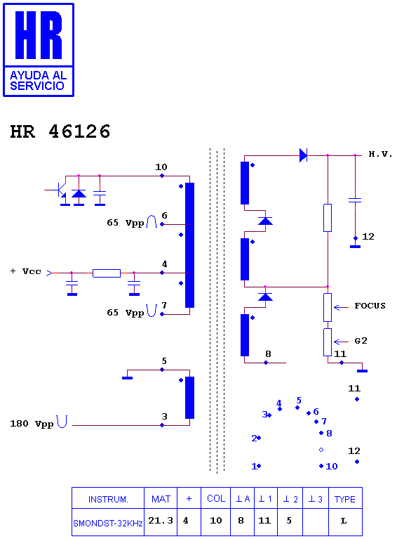 Schematic diagram for HR 46126
