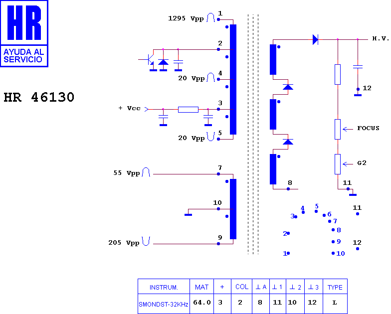 Schematic diagram for HR 46130