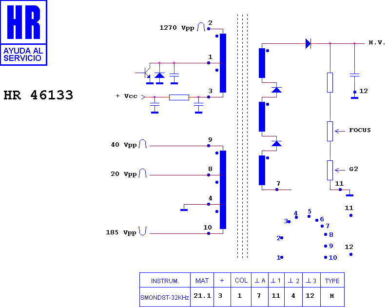 Schematic diagram for HR 46133
